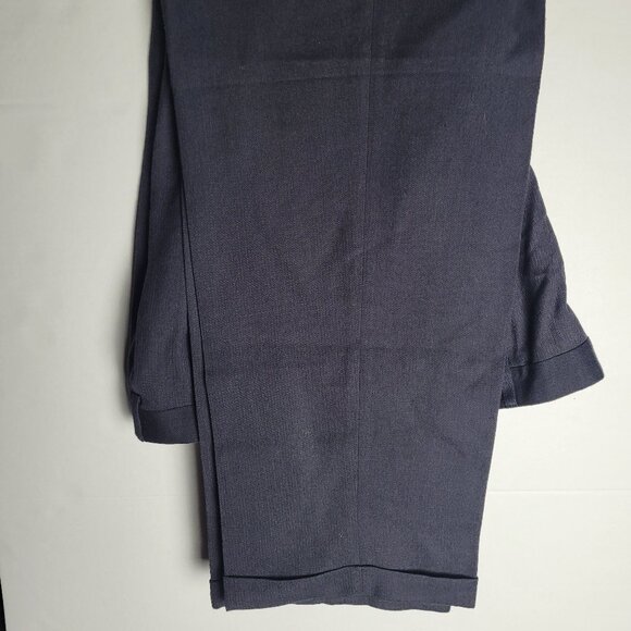 Perry Ellis Portfolio Dress Pants Mens Size 38x30 Tapered Flat Front Dark Gray - Picture 2 of 3